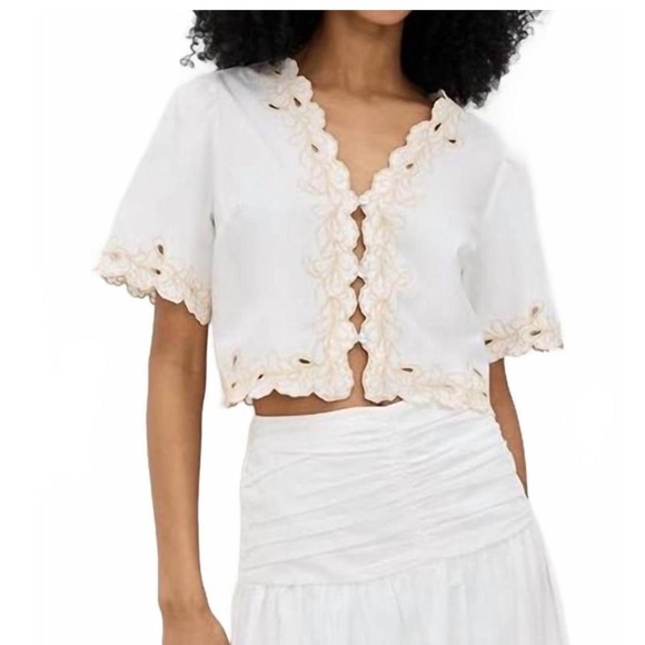 NEW RAILS cataluna top in white NWT SZ L - Picture 2 of 11